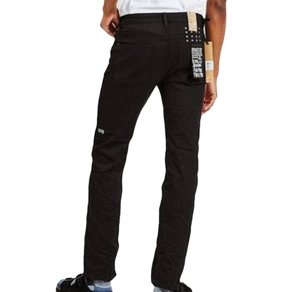 Ksubi NWT Hazlow Ace Black Mid Rise Tapered Fit Men's Jeans Size 30 Pocket Flag